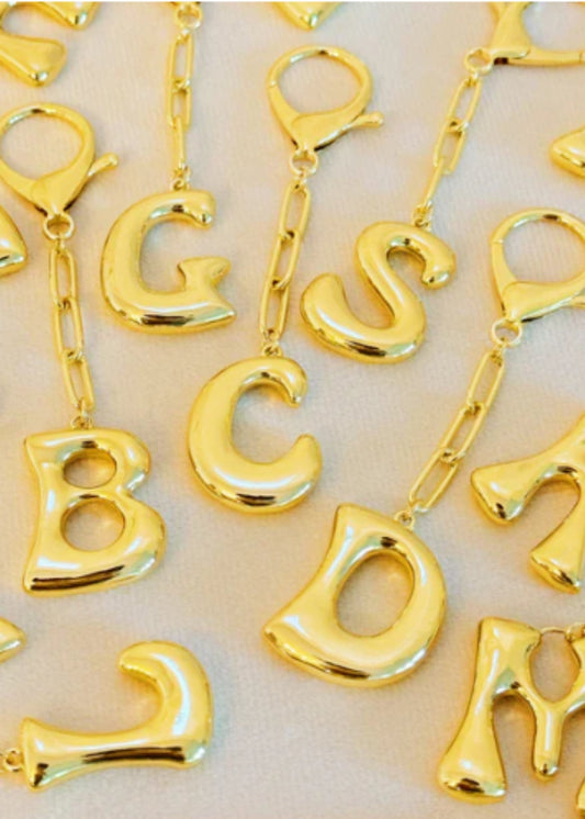 Whimsy Balloon Letter Initial Bag Charm Accessory
