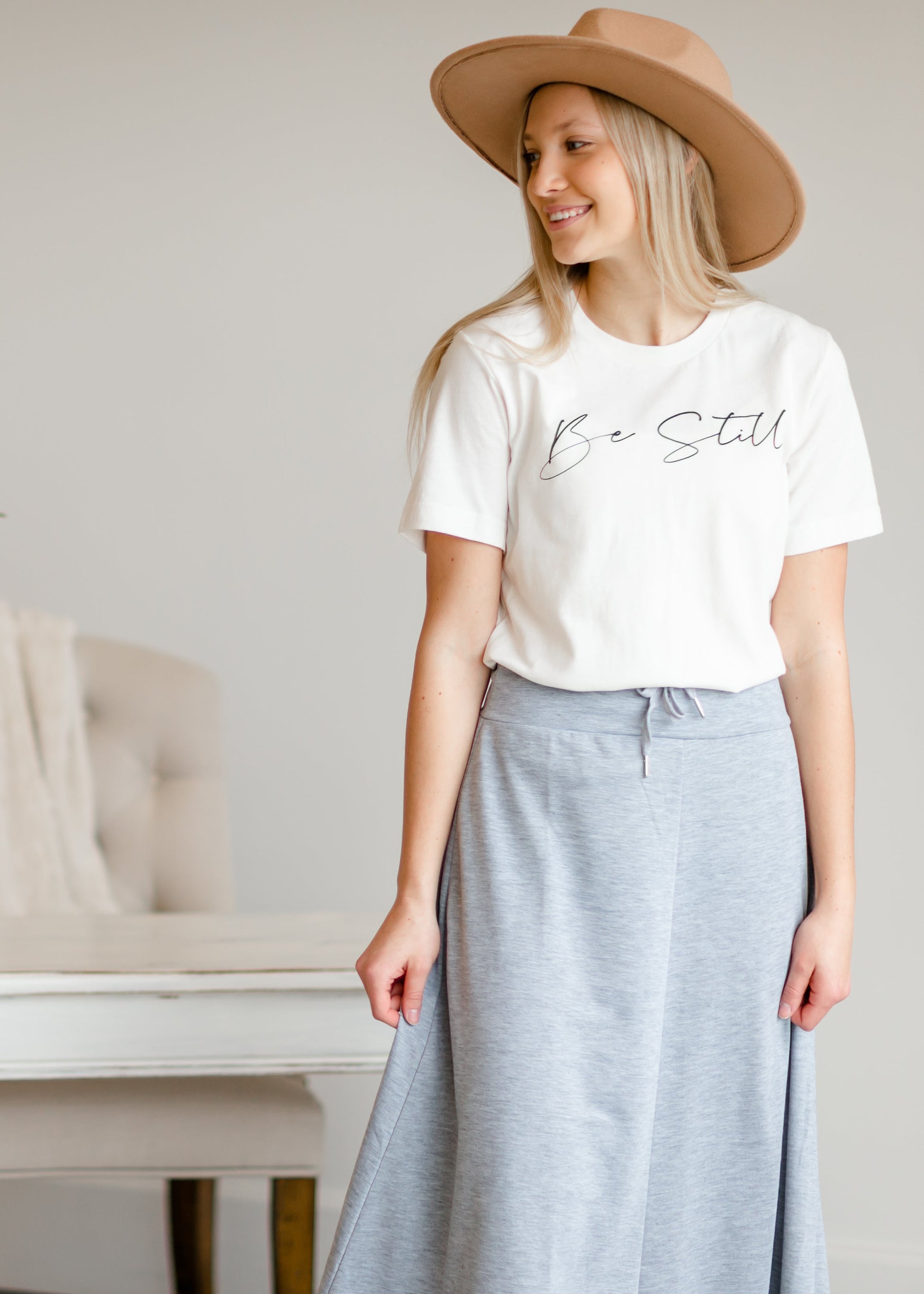 White Be Still Graphic Tee - FINAL SALE FF Tops