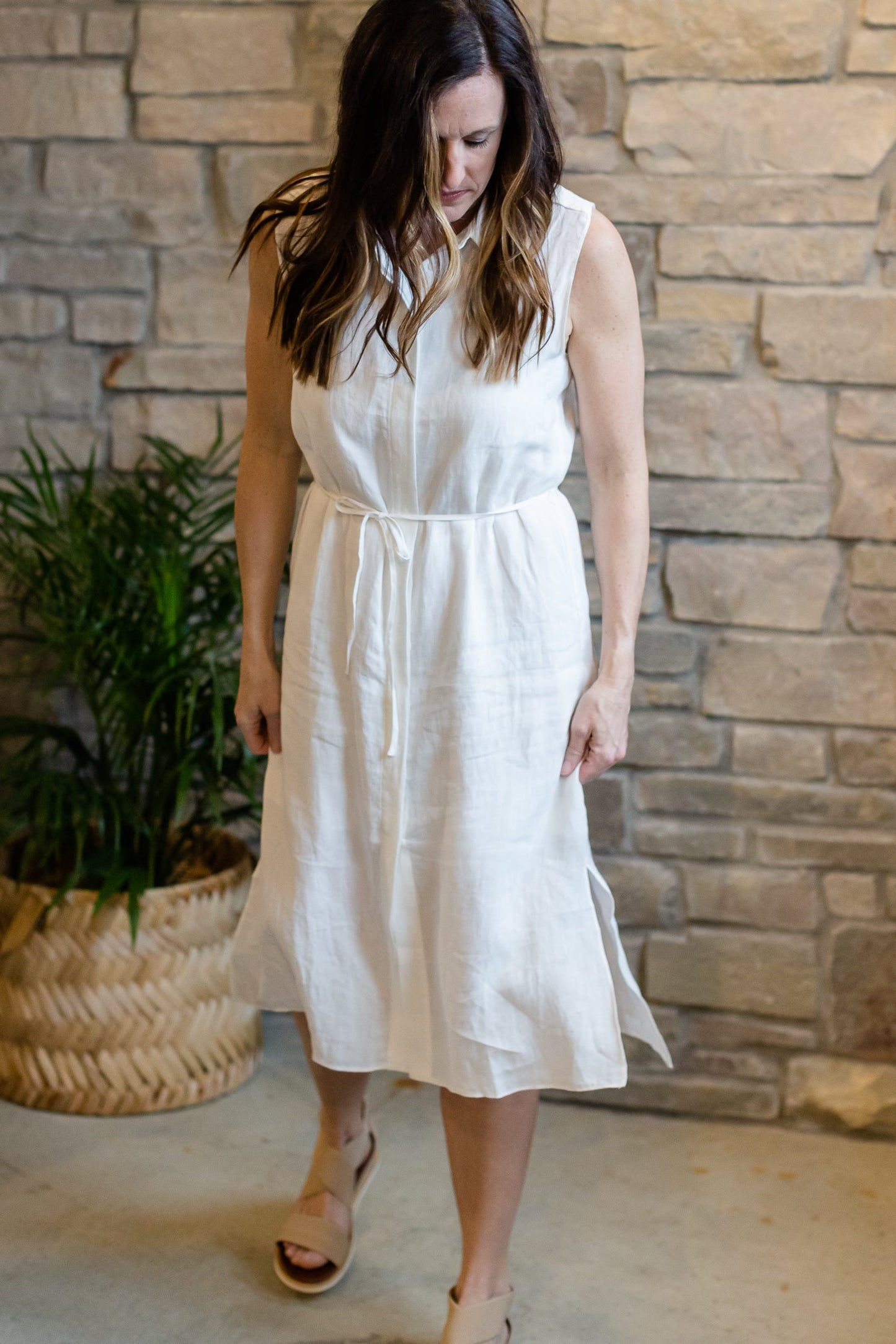 White Button Front Dress - FINAL SALE FF Dresses