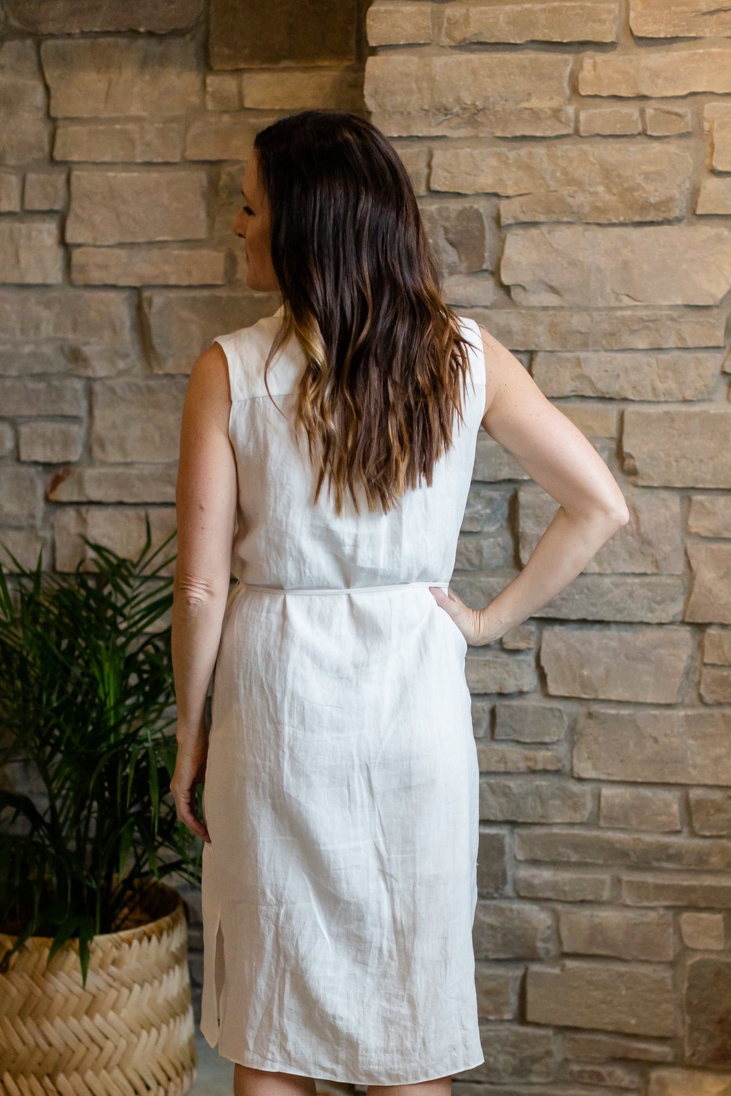White Button Front Dress - FINAL SALE FF Dresses