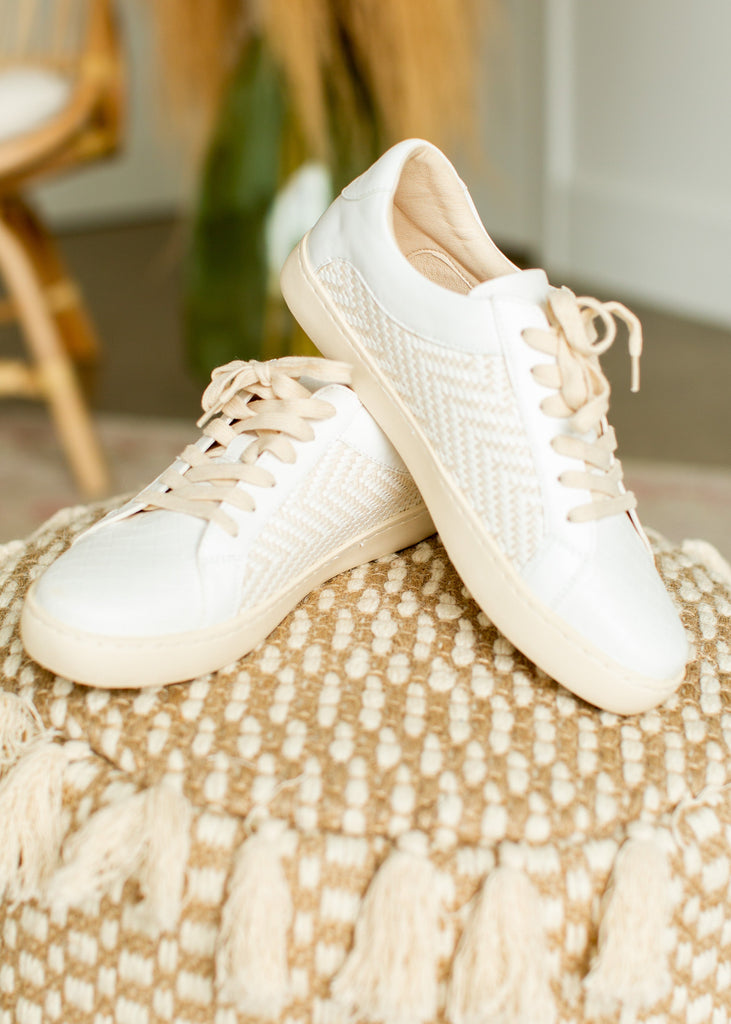 White Canvas Detailed Sneaker - FINAL SALE Shoes