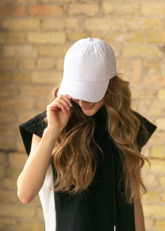 White Cotton Baseball Hat Accessory