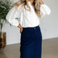 White Cotton Button Up Blouse - FINAL SALE FF Tops