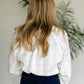 White Cotton Button Up Blouse - FINAL SALE FF Tops