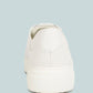 White Leather Platform Sneakers Shoes