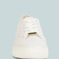 White Leather Platform Sneakers Shoes