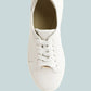 White Leather Platform Sneakers Shoes