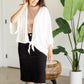 White Linen Kimono Tie Top - FINAL SALE Tops