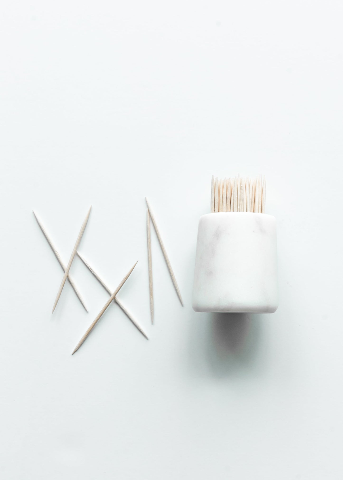 White Marble Toothpick Holder FF Home & Life
