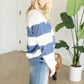 White + Navy Bold Stripe Sweatshirt - FINAL SALE FF Tops