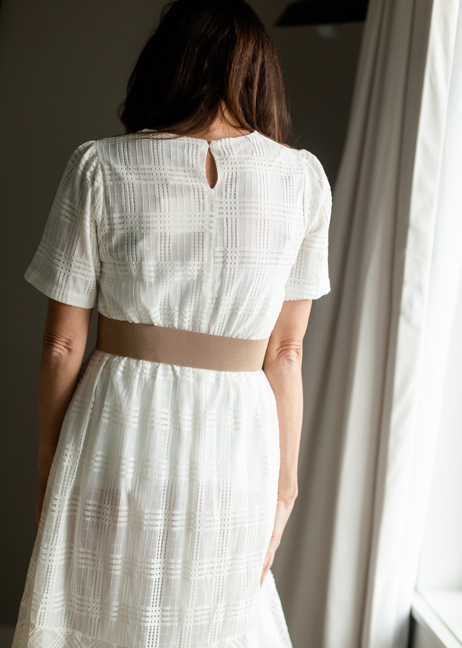 White Overlay Midi Dress - FINAL SALE Dresses