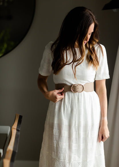 White Overlay Midi Dress - FINAL SALE FF Dresses