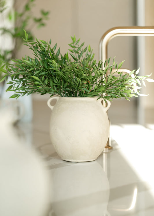 White Paper Mache Vase Small Gifts