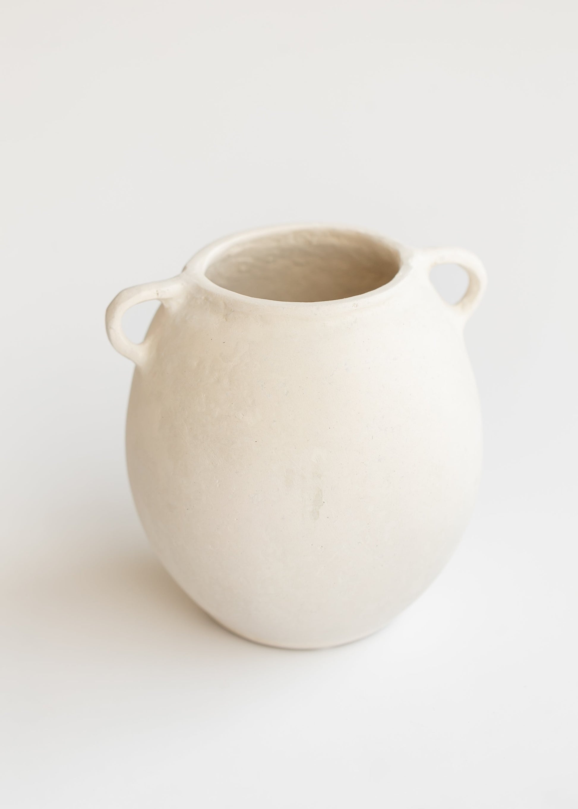White Paper Mache Vase Small Gifts