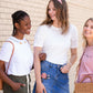 White Ribbed Puff Sleeve Tee - FINAL SALE FF Tops