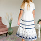 White Smocked Tiered Midi Dress FF Dresses