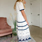 White Smocked Tiered Midi Dress FF Dresses