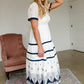 White Smocked Tiered Midi Dress FF Dresses