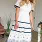 White Smocked Tiered Midi Dress FF Dresses