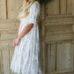 White Smocked Top Floral Midi Dress - FINAL SALE FF Dresses