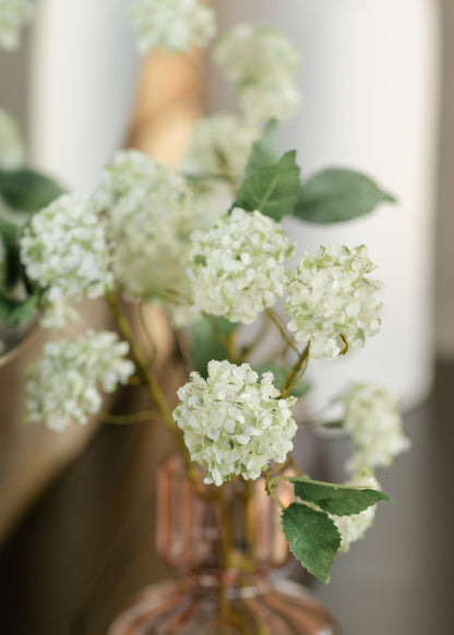 White Snowball Faux Hydrangea Spray FF Home + Lifestyle