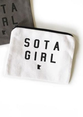 White Sota Girl Cosmetic Pouch Accessories