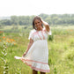 White Square Neck Embroidered Midi Dress - FINAL SALE FF Dresses