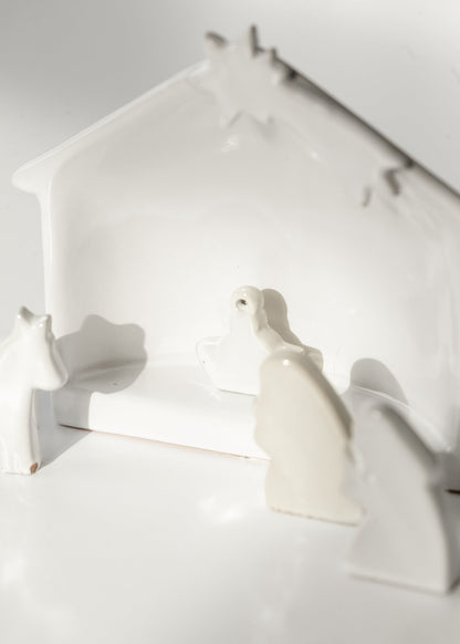White Stoneware Nativity Set FF Home + Lifestyle