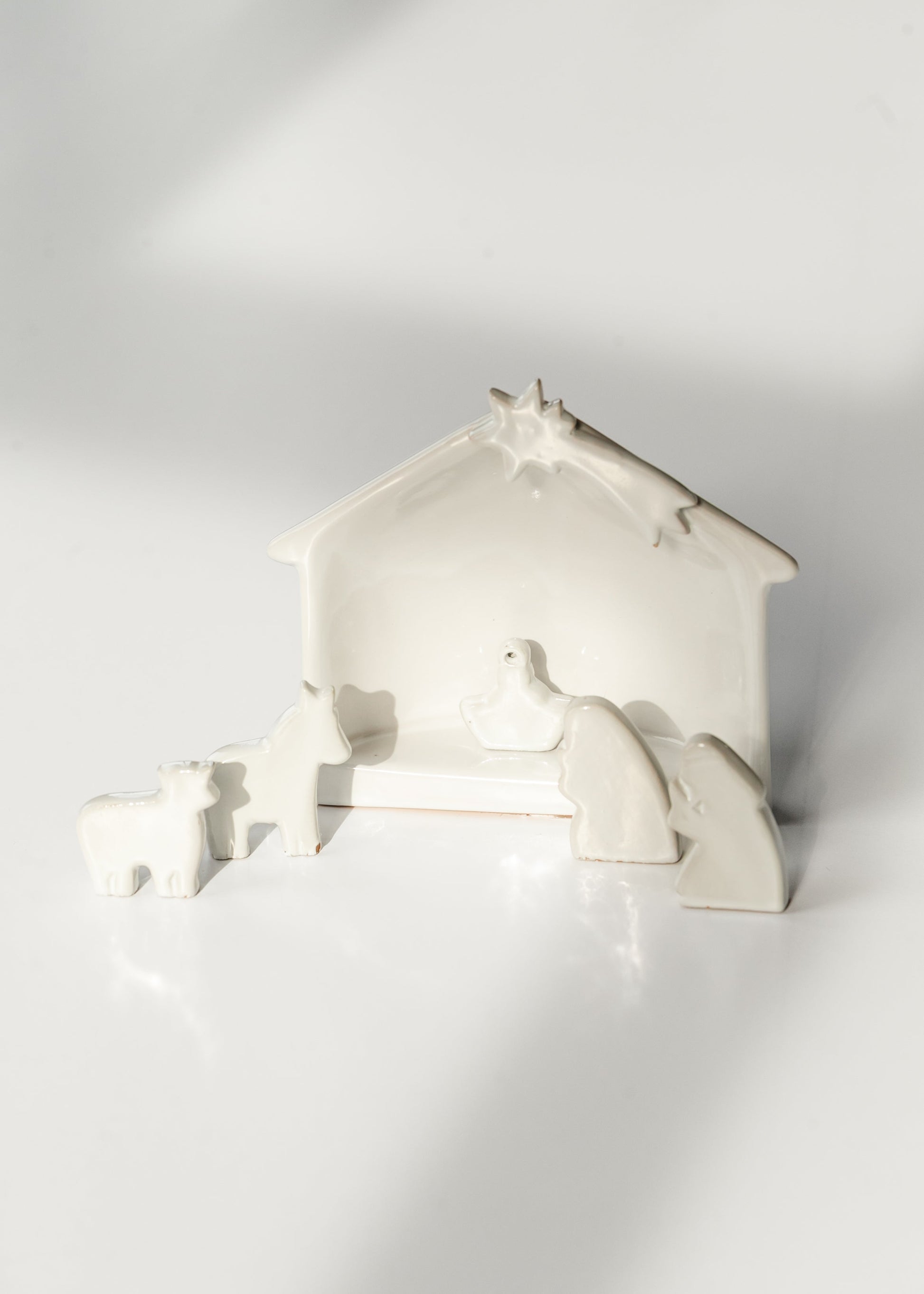 White Stoneware Nativity Set FF Home + Lifestyle