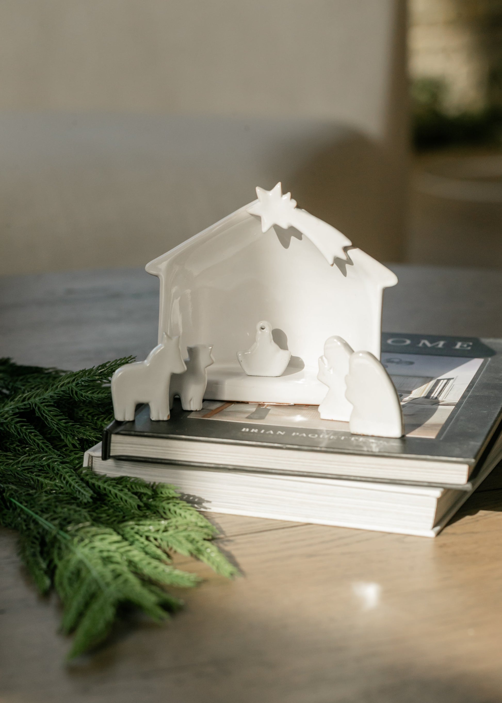 White Stoneware Nativity Set FF Home + Lifestyle