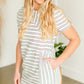 White Striped Linen Midi Dress - FINAL SALE FF Dresses
