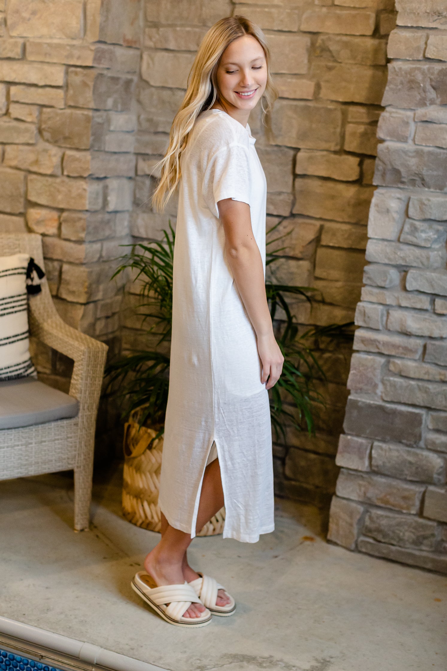 White Tee Shirt Maxi Dress - FINAL SALE FF Dresses