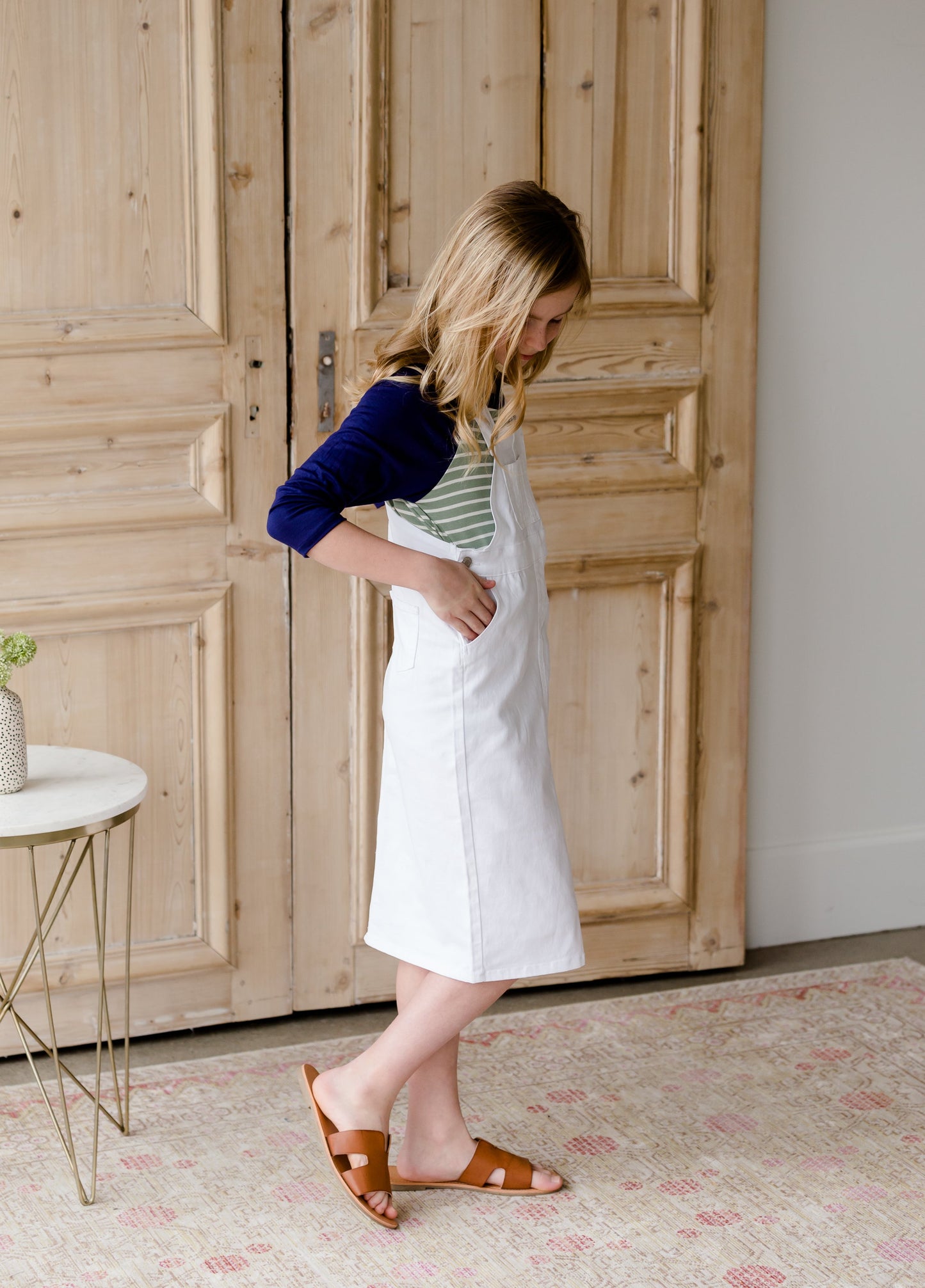 White Twill Overall Skirt - FINAL SALE FF Skirts