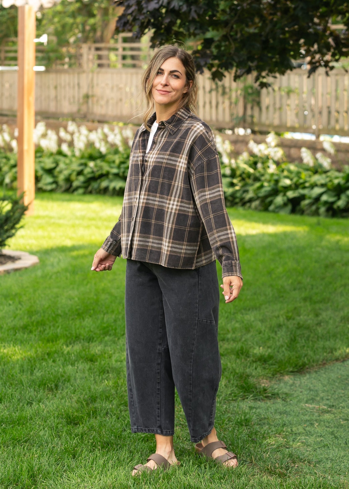 Wide Leg Denim Capri Pants FF Skirts
