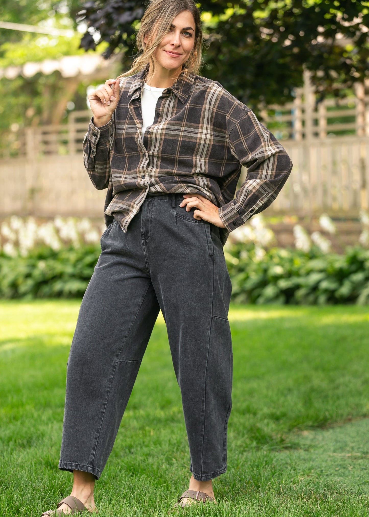 Wide Leg Denim Capri Pants FF Skirts