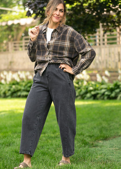 Wide Leg Denim Capri Pants FF Skirts