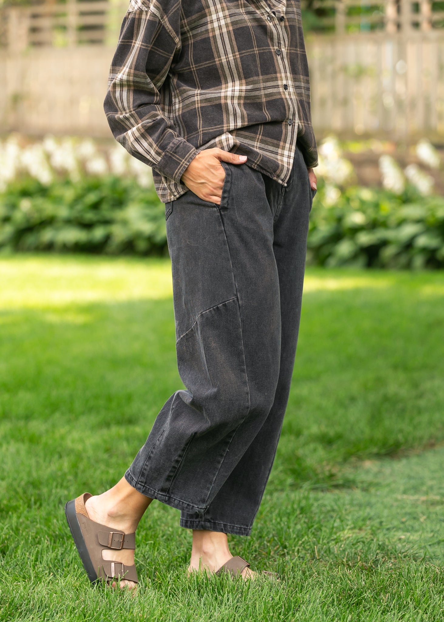 Wide Leg Denim Capri Pants FF Skirts