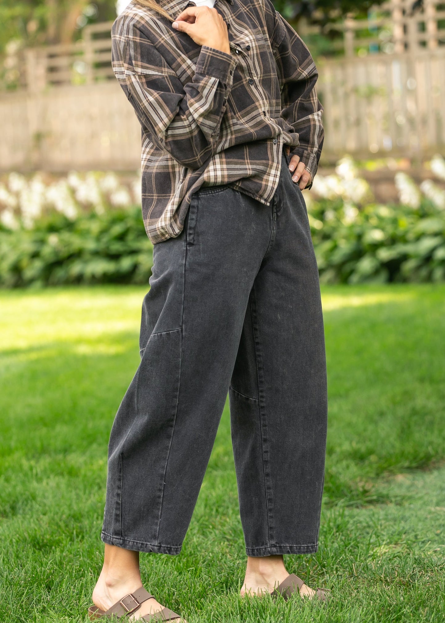 Wide Leg Denim Capri Pants FF Skirts
