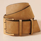 Wide Suede Waist Belt Accessories Sand