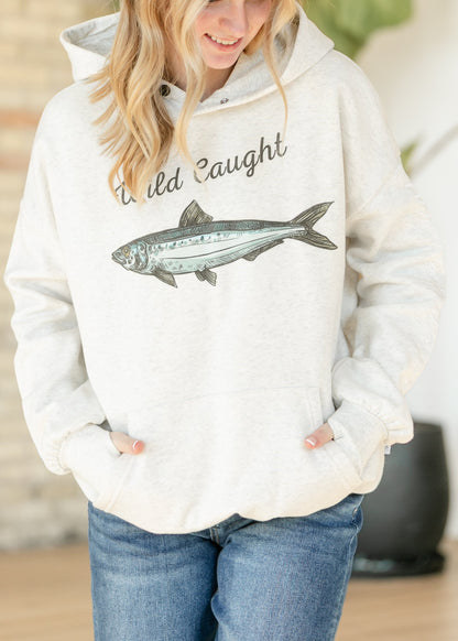 Wild Caught Sardines Oversized Hoodie FF Tops