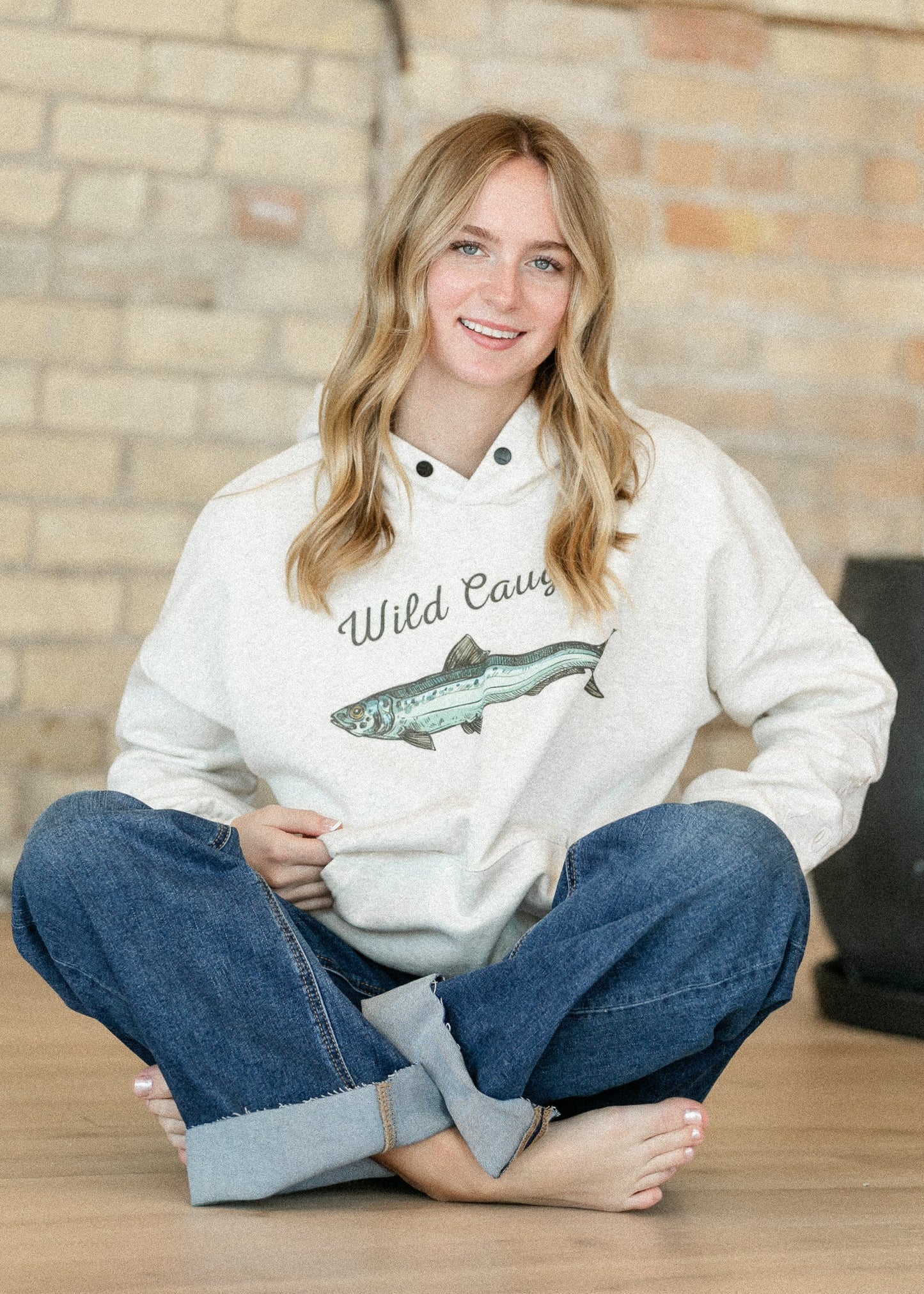 Wild Caught Sardines Oversized Hoodie FF Tops
