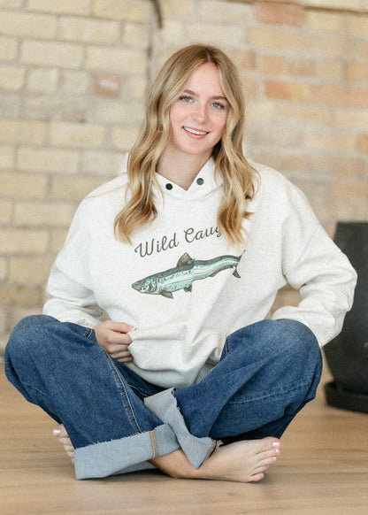 Wild Caught Sardines Oversized Hoodie FF Tops