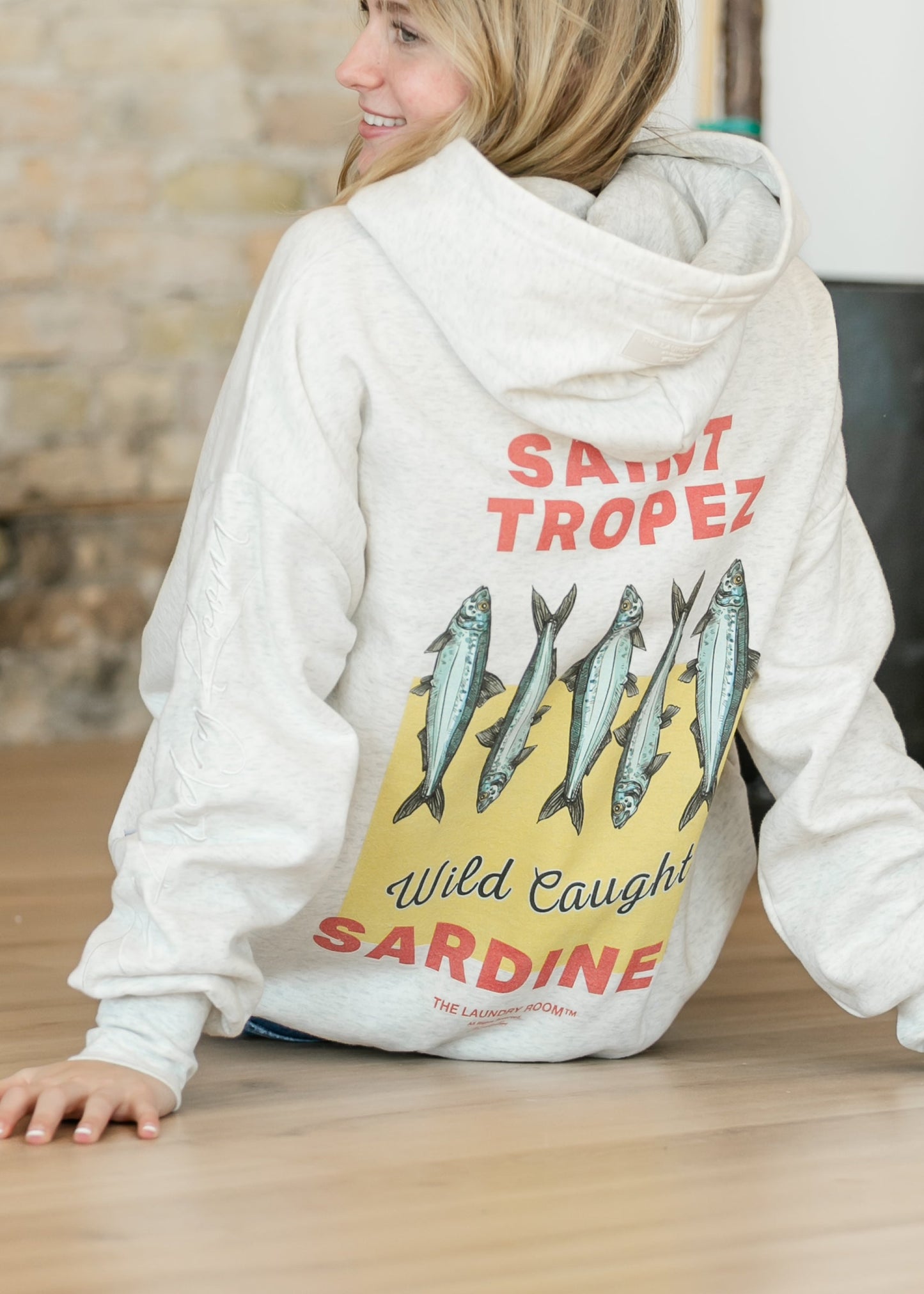 Wild Caught Sardines Oversized Hoodie FF Tops