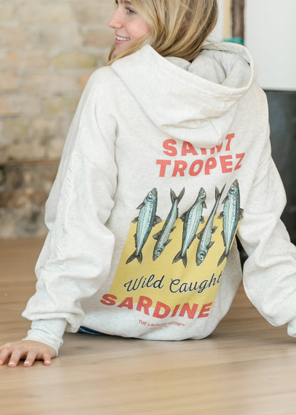 Wild Caught Sardines Oversized Hoodie FF Tops