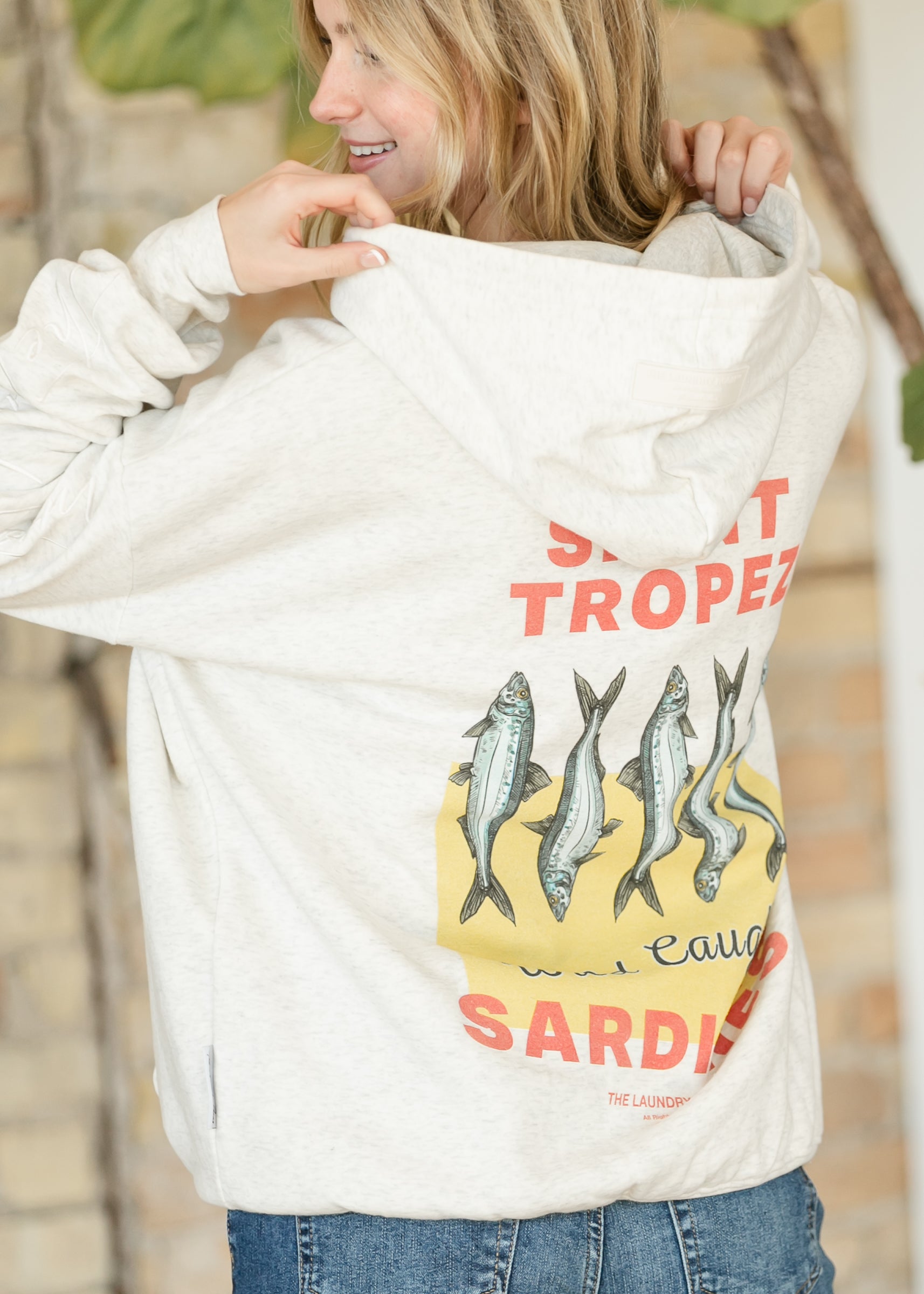 Wild Caught Sardines Oversized Hoodie FF Tops
