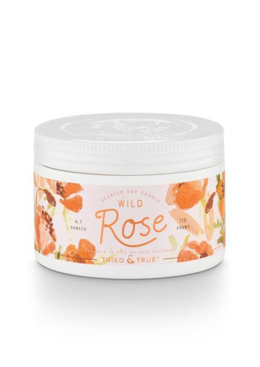 Wild Rose Small Tin Candle - FINAL SALE FF Home + Lifestyle