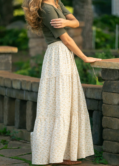 Wilder Lace Tier Floral Maxi Skirt IC Skirts