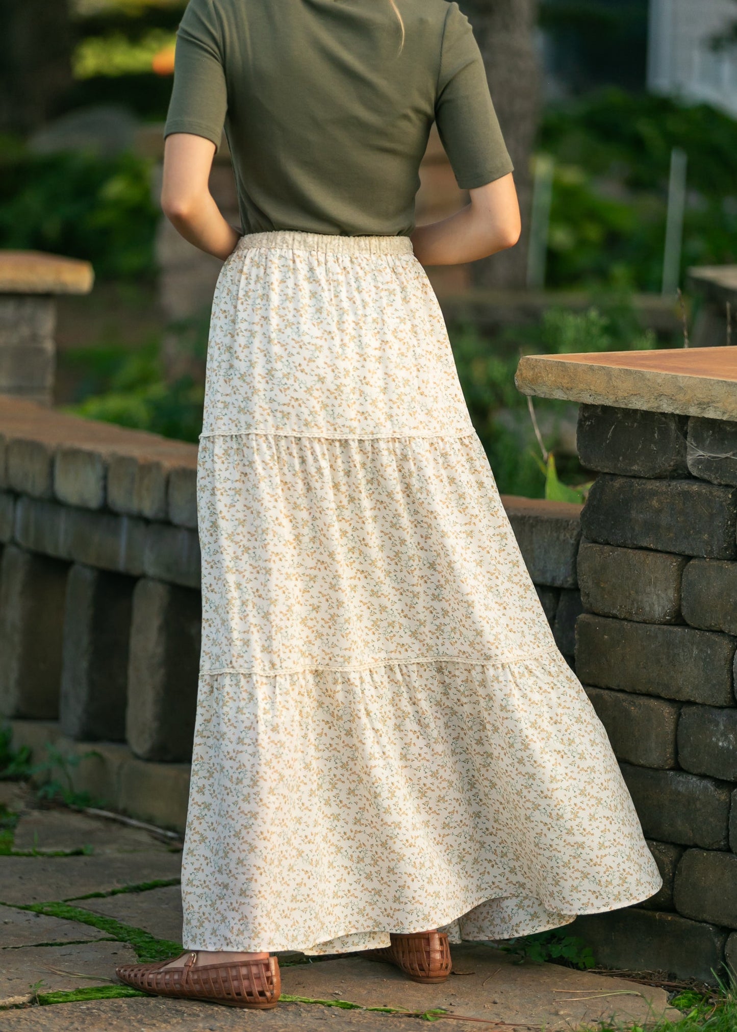 Wilder Lace Tier Floral Maxi Skirt IC Skirts