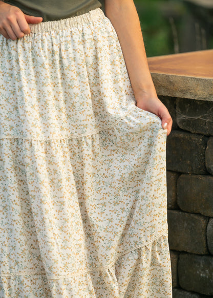 Wilder Lace Tier Floral Maxi Skirt IC Skirts