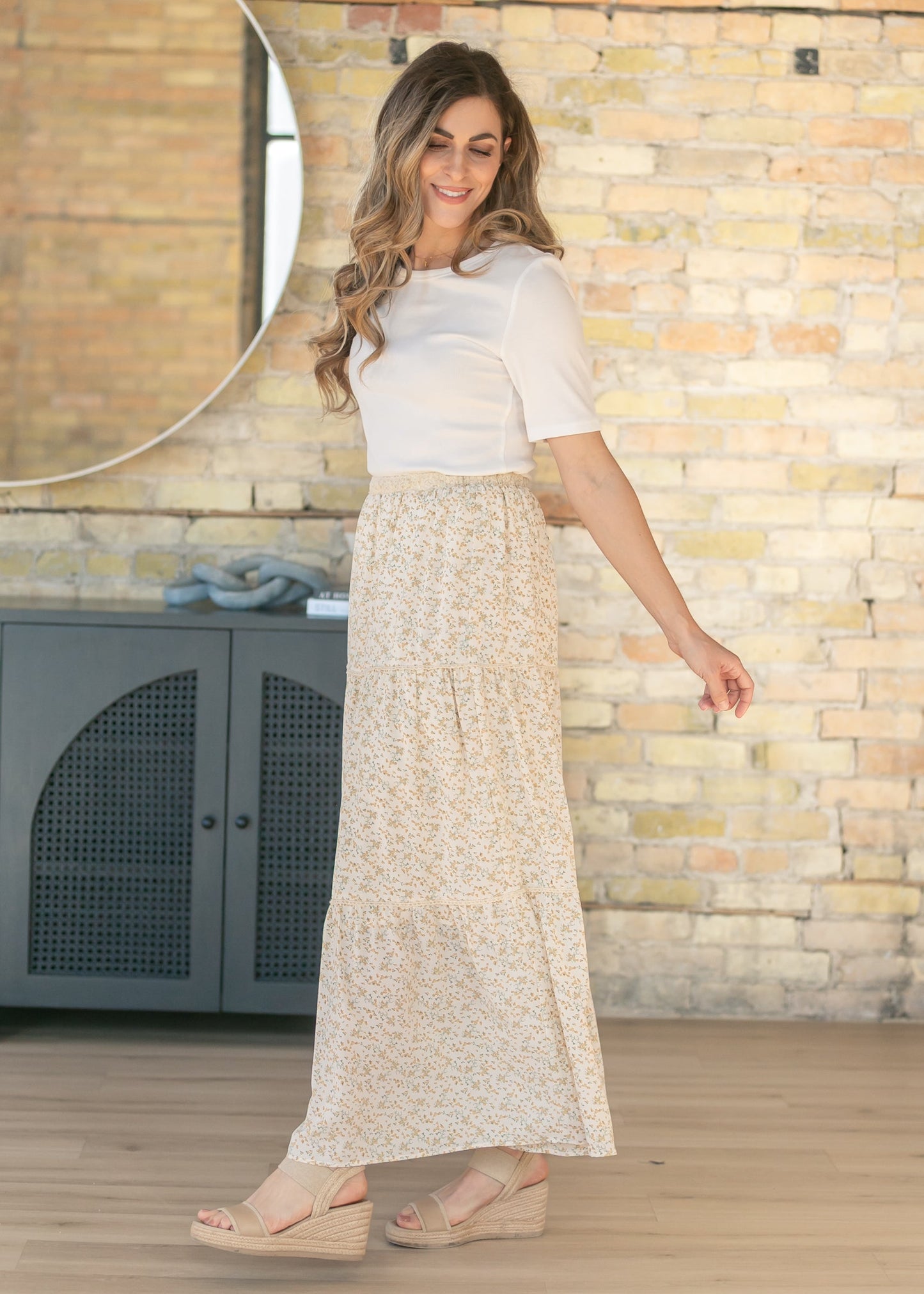 Wilder Lace Tier Floral Maxi Skirt IC Skirts